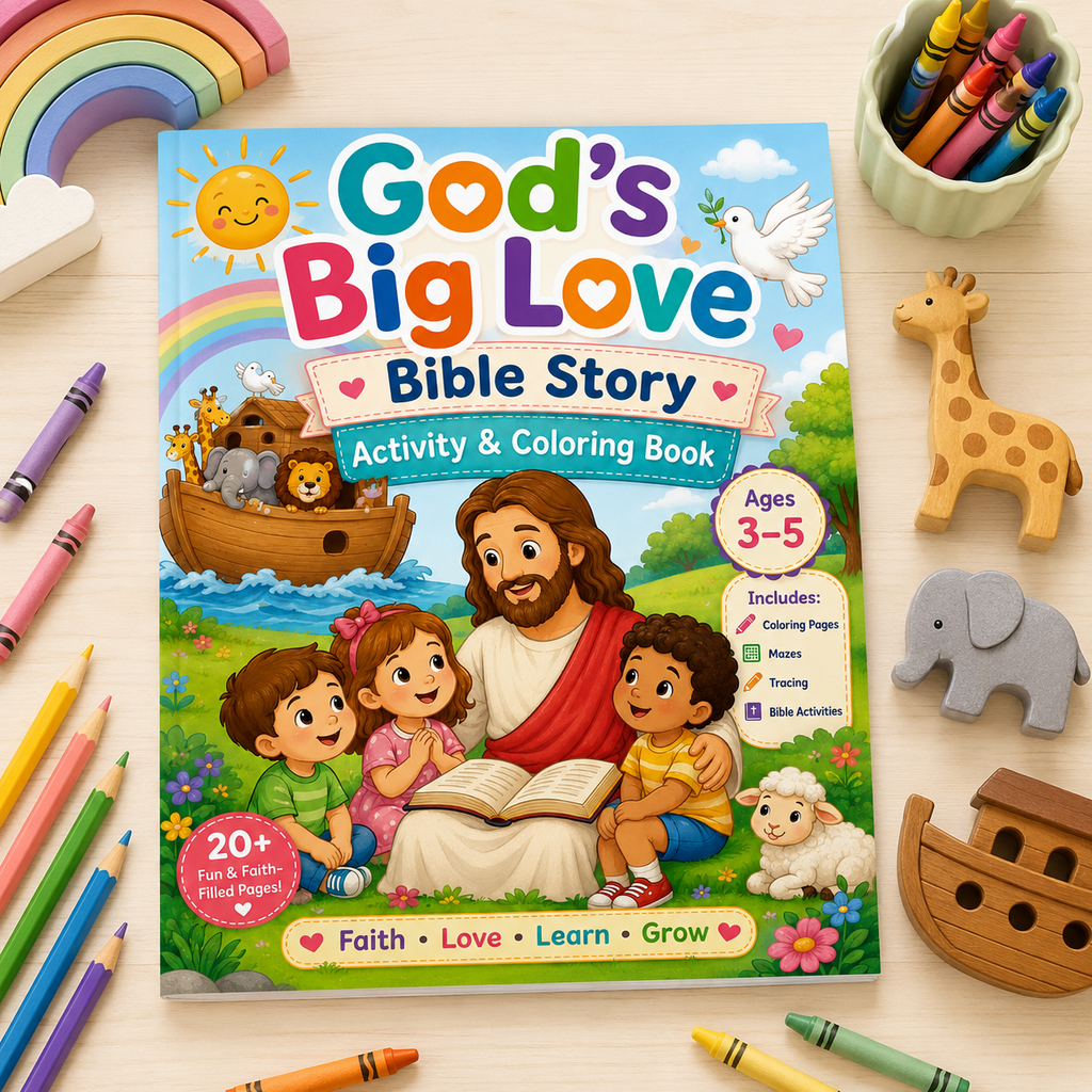 God’s Big Love Bible Story Activity & Coloring Book | Printable PDF