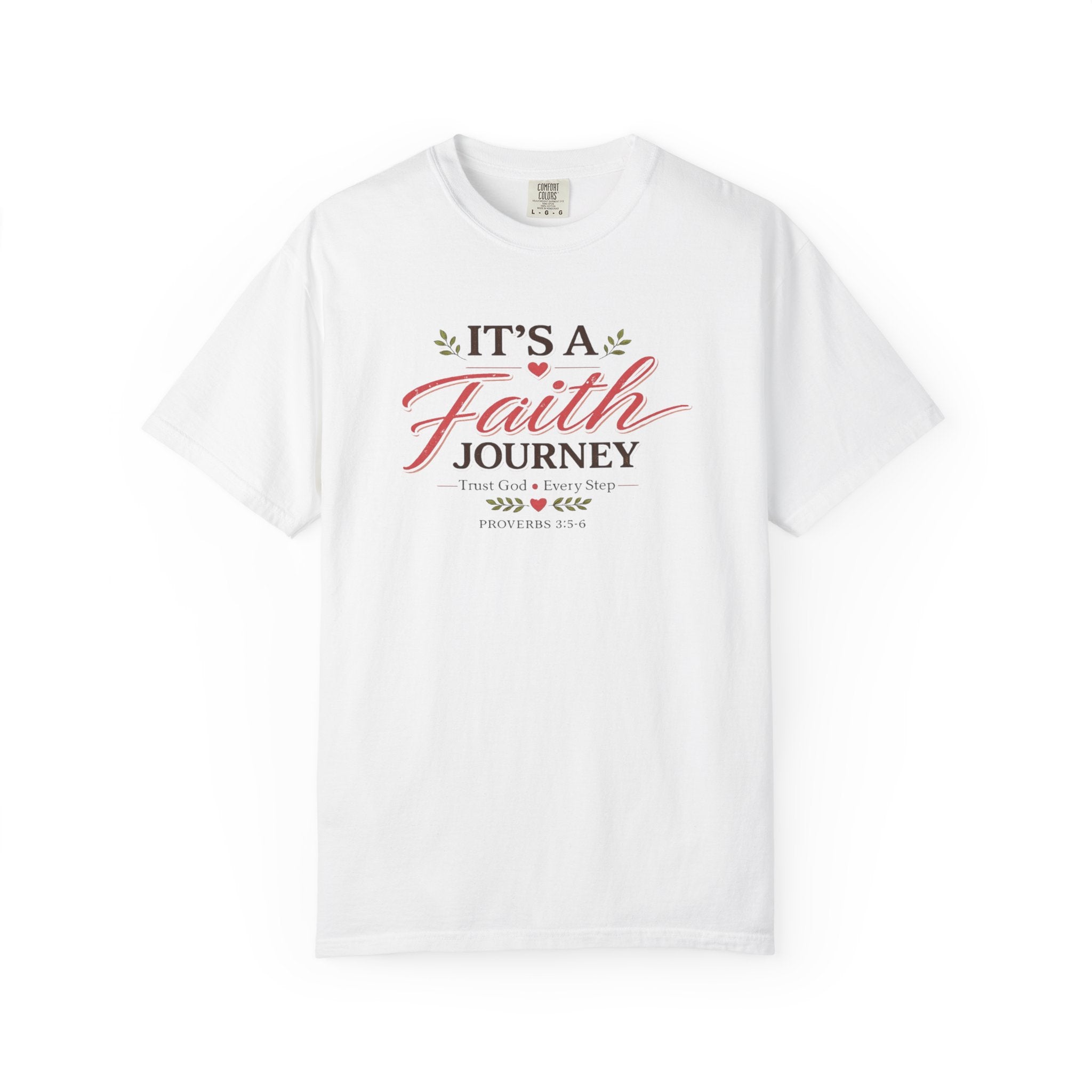 It's a Faith Journey Christian T-Shirt | Proverbs 3:5–6 | Comfort Colors Inspirational Graphic Tee