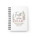 Faith Over Fear Spiral Notebook | Isaiah 41:10 Christian Journal | Bible Study Notebook | Prayer and Sermon Notes | Faith Gift for Women