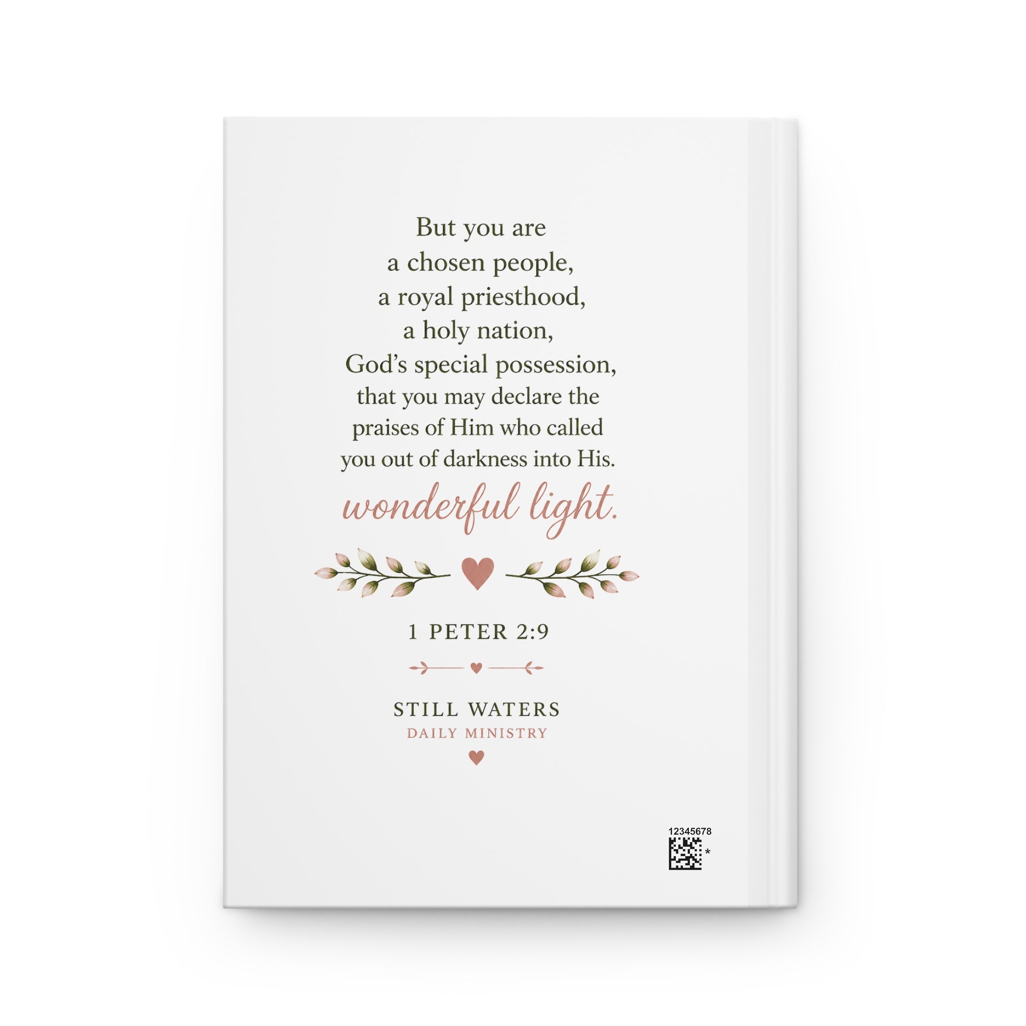 Daughter of the King Hardcover Journal | Christian Journal for Women | Bible Study Notebook | Prayer Journal | 1 Peter 2:9 | Faith Gift