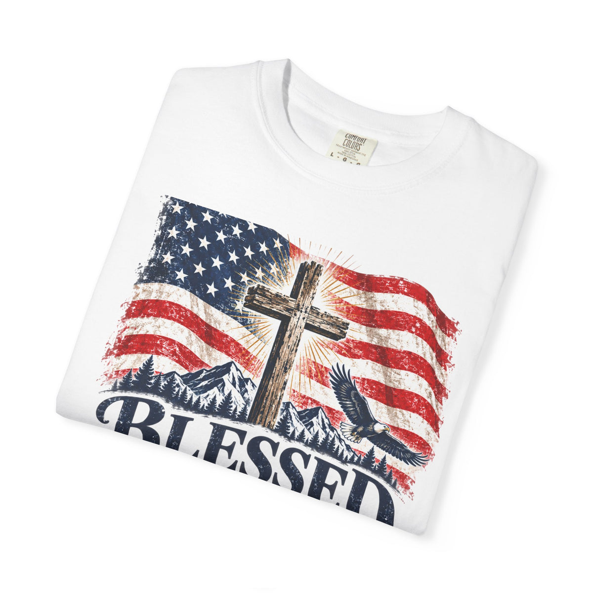Blessed Is the Nation – Psalm 33:12 Patriotic Christian T-Shirt