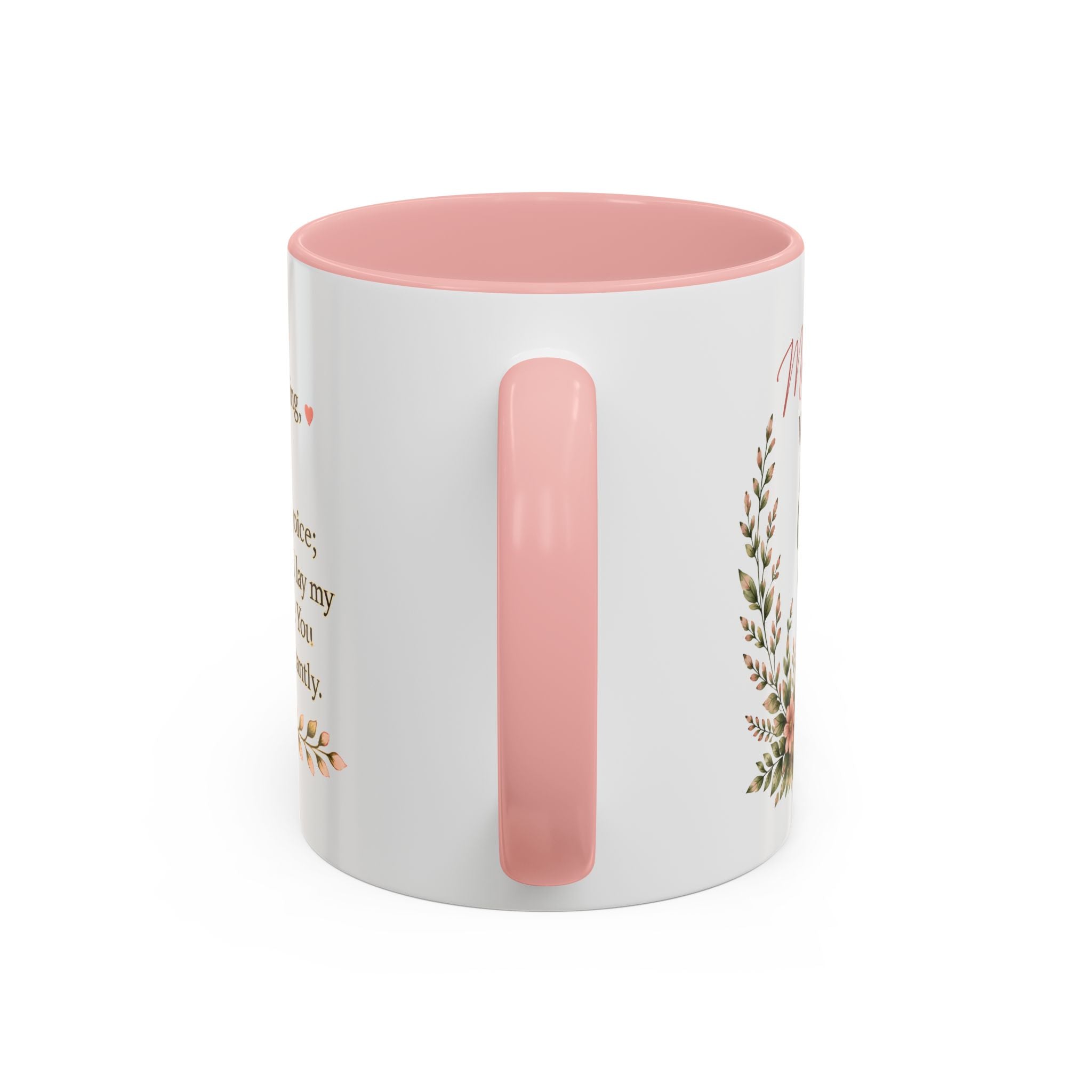 Morning Coffee with God Christian Mug | Psalm 5:3 Bible Verse Coffee Cup | Faith-Based Gift for Women | Christian Devotional Mug