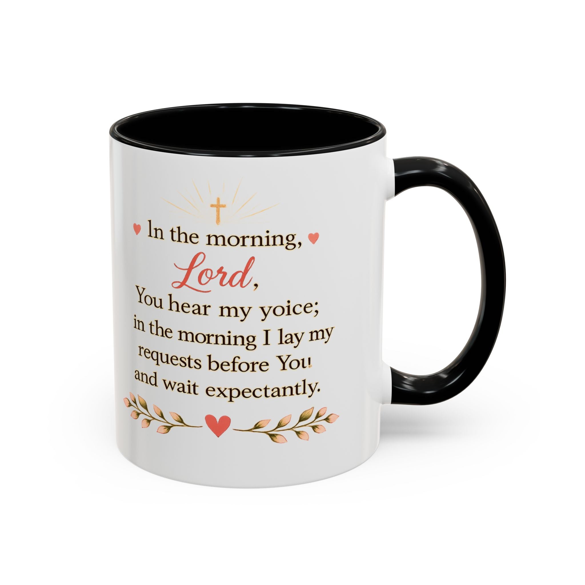 Morning Coffee with God Christian Mug | Psalm 5:3 Bible Verse Coffee Cup | Faith-Based Gift for Women | Christian Devotional Mug
