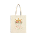 Daughter of the King Christian Tote Bag | 1 Peter 2:9 Floral Canvas Tote | Faith Gift for Women | Bible Verse Reusable Shopping Bag