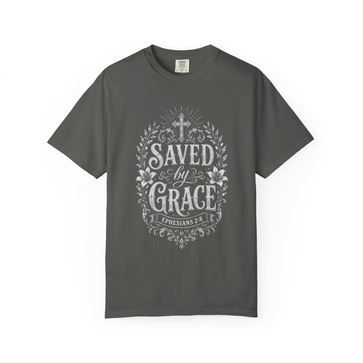 Saved by Grace Christian T-Shirt | Ephesians 2:8 Vintage Faith Shirt