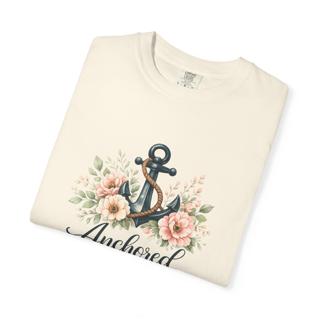 Anchored in Christ Comfort Colors® 1717 Christian T-Shirt | Hebrews 6:19