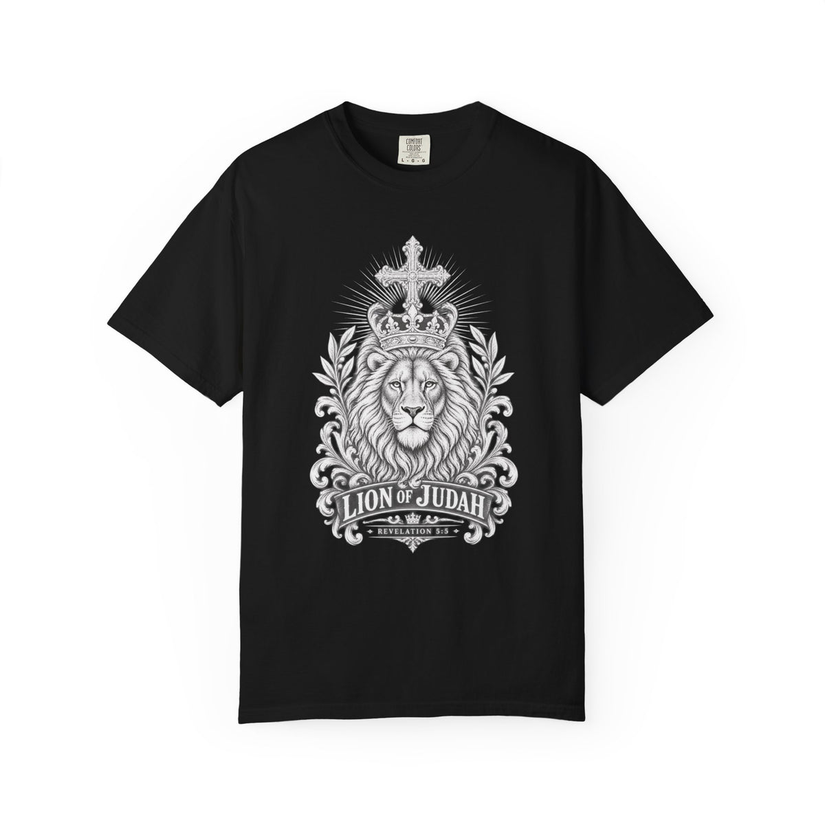 Lion of Judah Comfort Colors® 1717 Christian T-Shirt | Revelation 5:5 Vintage Faith Shirt