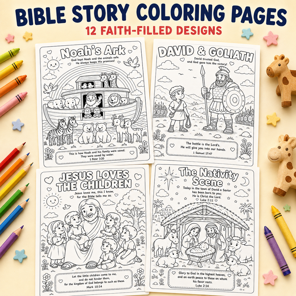 God’s Big Love Bible Story Activity & Coloring Book | Printable PDF