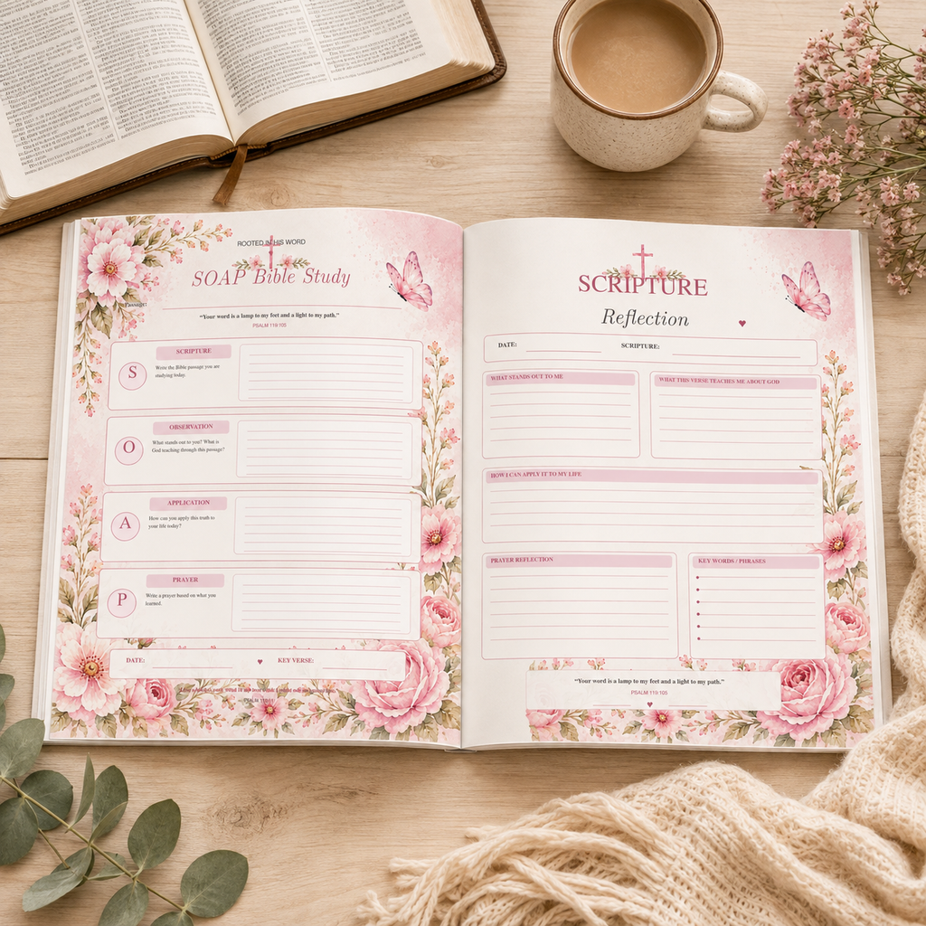 Rooted in His Word Bible Study Journal | Printable Christian Journal PDF