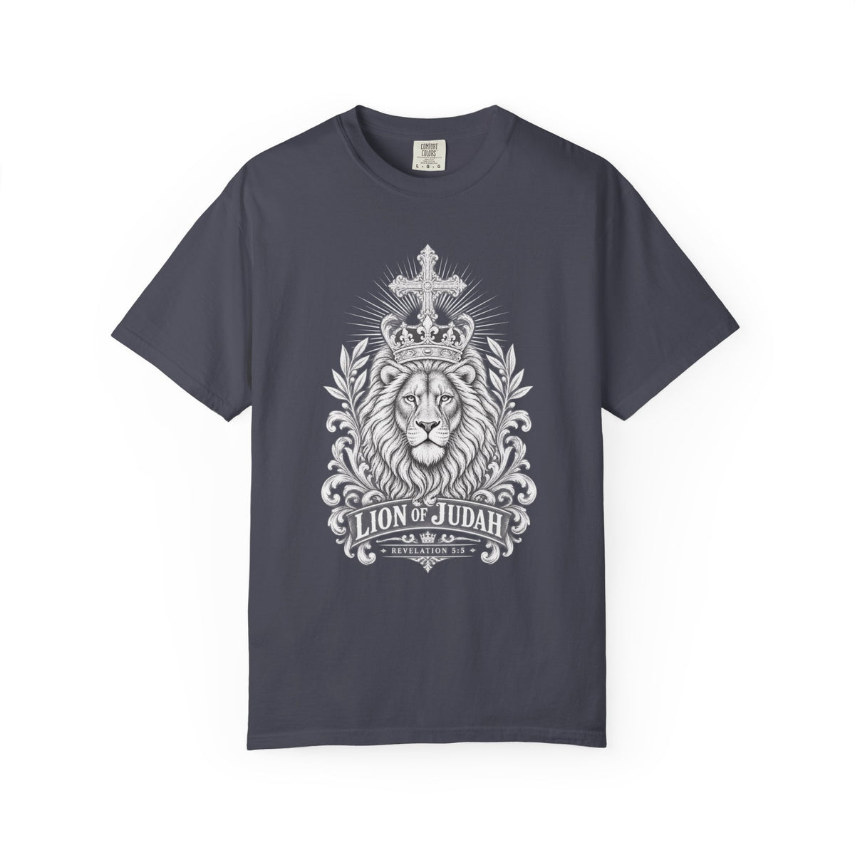 Lion of Judah Comfort Colors® 1717 Christian T-Shirt | Revelation 5:5 Vintage Faith Shirt