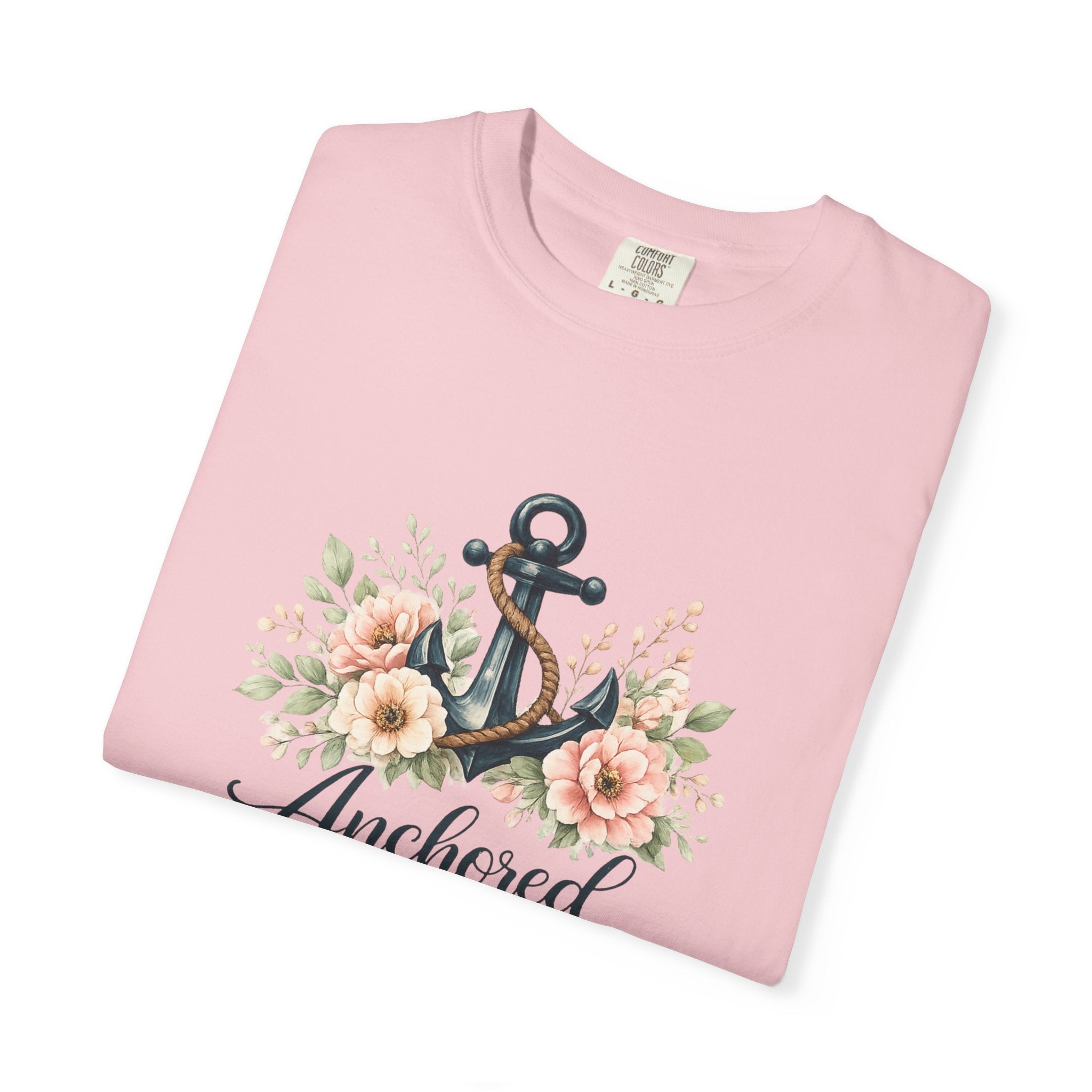 Anchored in Christ Comfort Colors® 1717 Christian T-Shirt | Hebrews 6:19