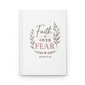 Faith Over Fear Hardcover Journal | Isaiah 41:10 Christian Prayer Journal | Bible Study Notebook | Inspirational Faith Gift for Women