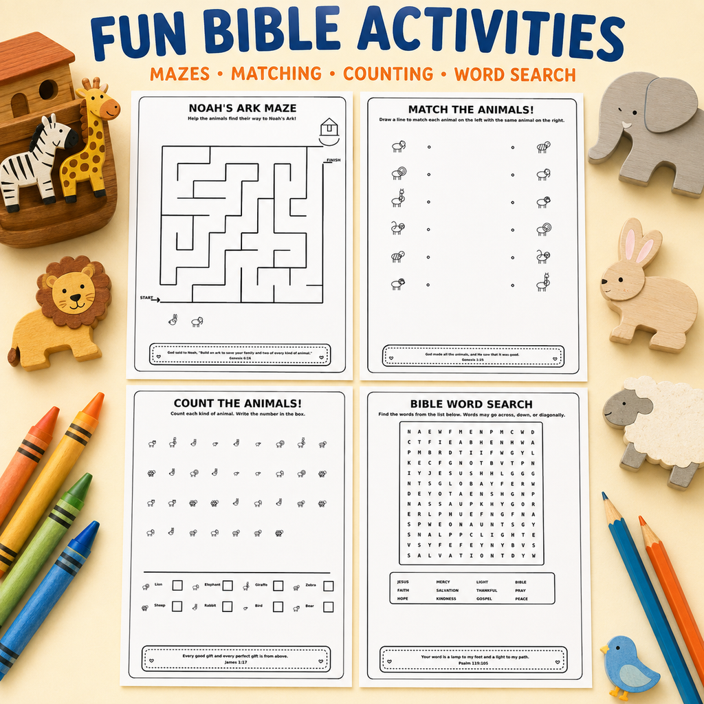 God’s Big Love Bible Story Activity & Coloring Book | Printable PDF