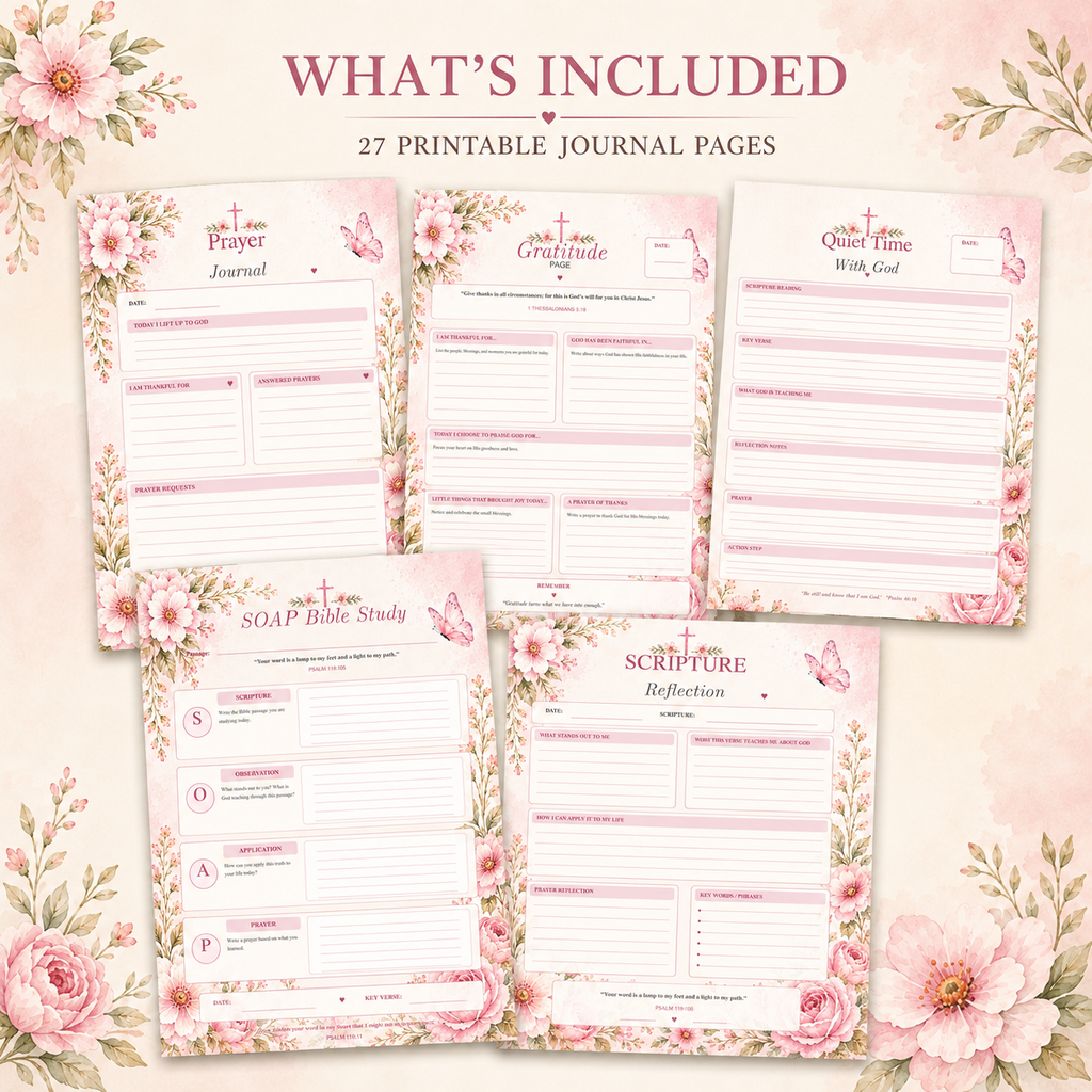 Rooted in His Word Bible Study Journal | Printable Christian Journal PDF