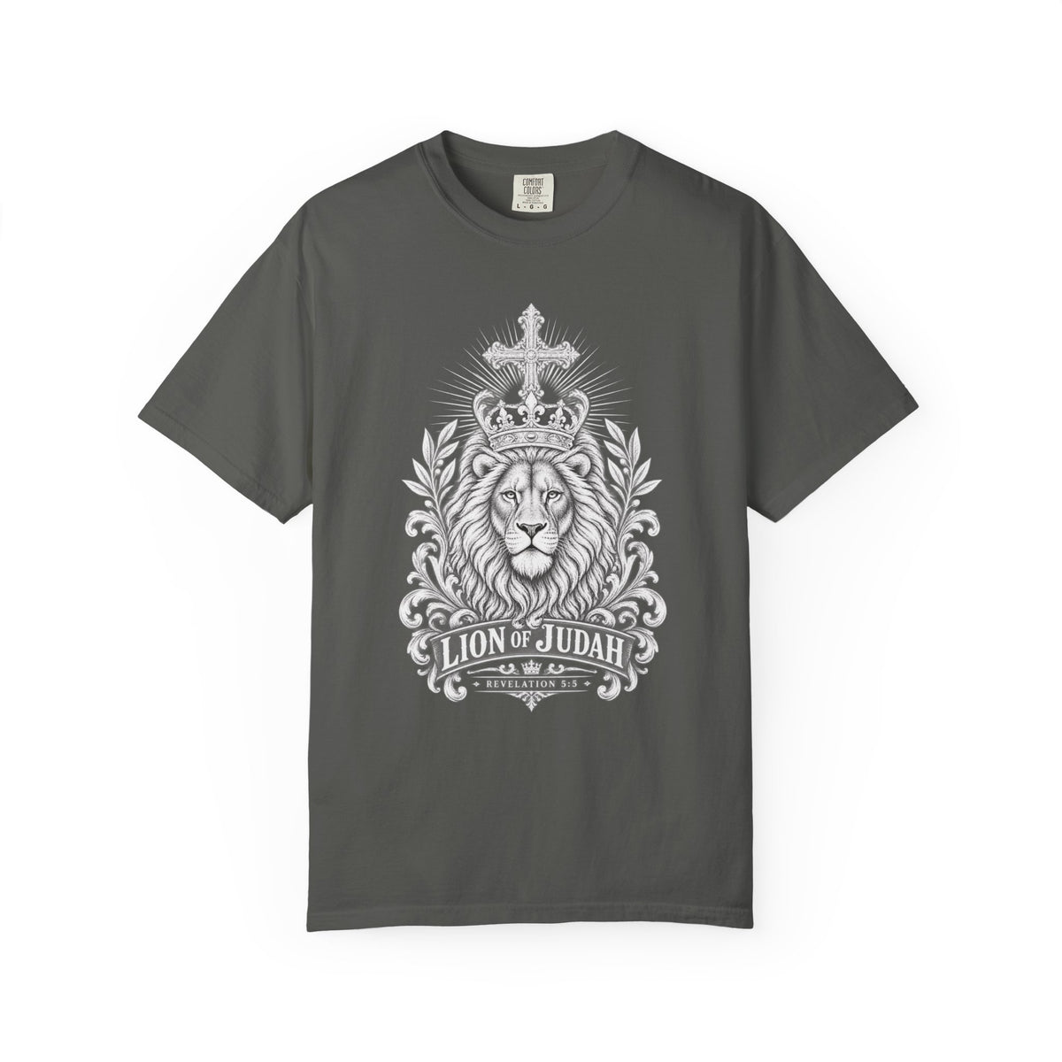 Lion of Judah Comfort Colors® 1717 Christian T-Shirt | Revelation 5:5 Vintage Faith Shirt