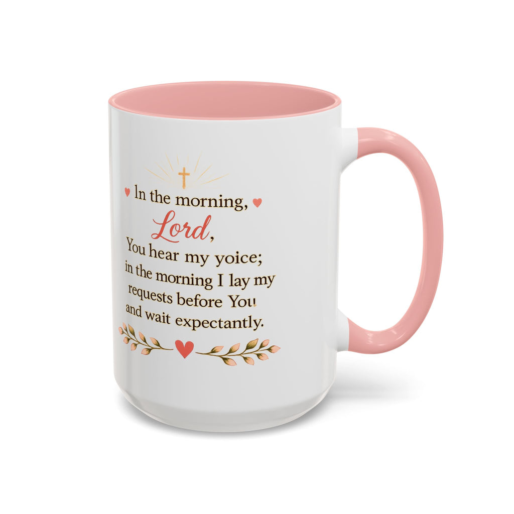 Morning Coffee with God Christian Mug | Psalm 5:3 Bible Verse Coffee Cup | Faith-Based Gift for Women | Christian Devotional Mug