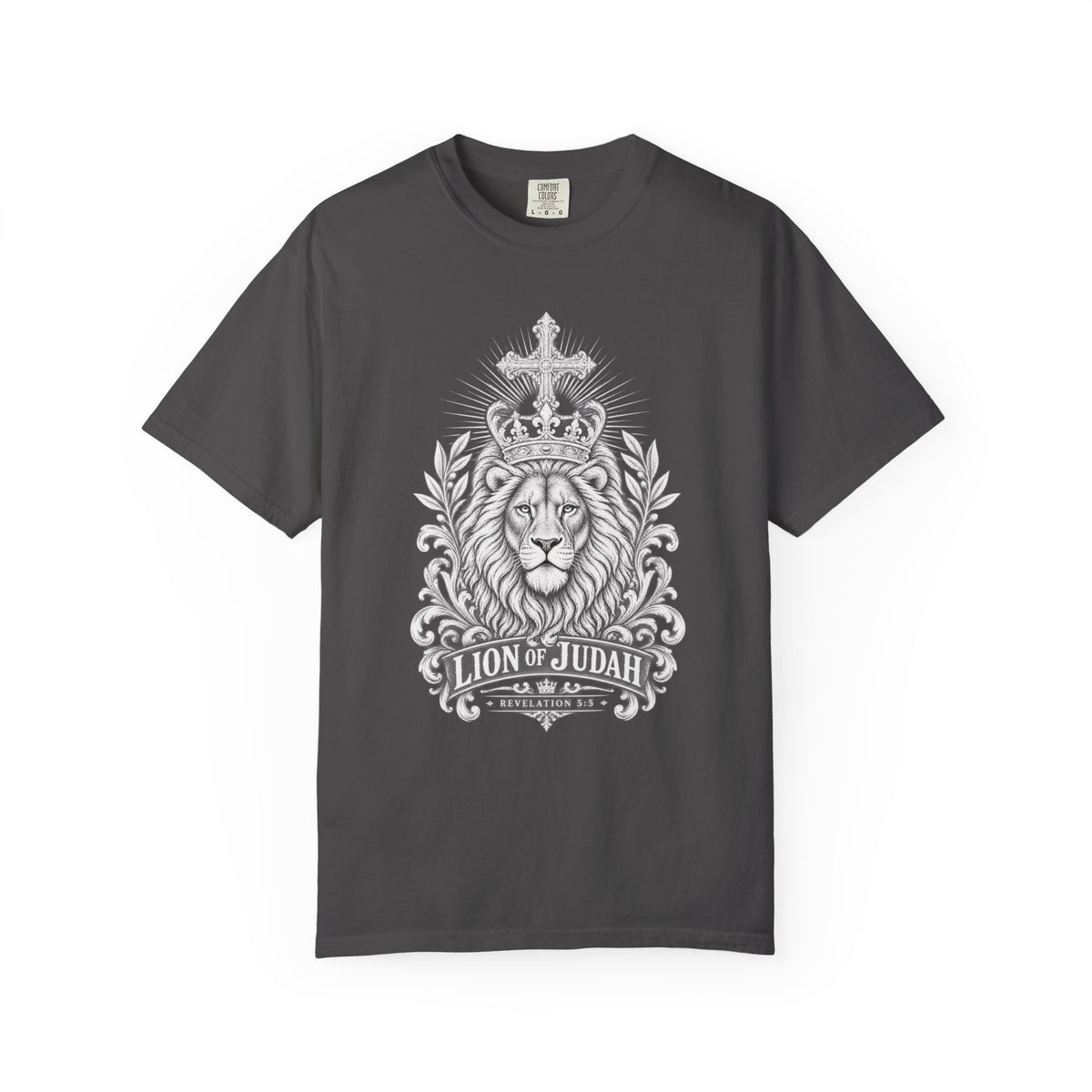 Lion of Judah Comfort Colors® 1717 Christian T-Shirt | Revelation 5:5 Vintage Faith Shirt