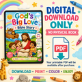 God’s Big Love Bible Story Activity & Coloring Book | Printable PDF