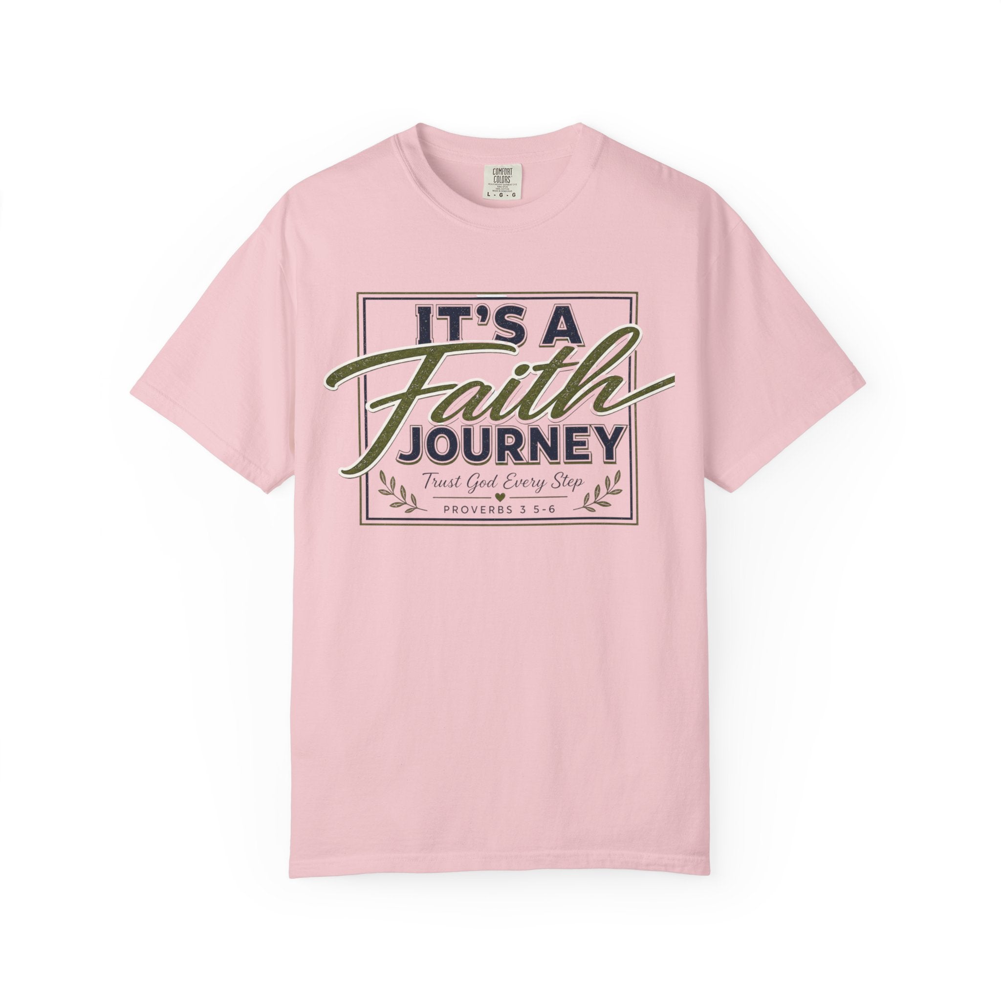 It's a Faith Journey™ Christian T-Shirt | Proverbs 3:5–6 | Comfort Colors® Inspirational Graphic Tee