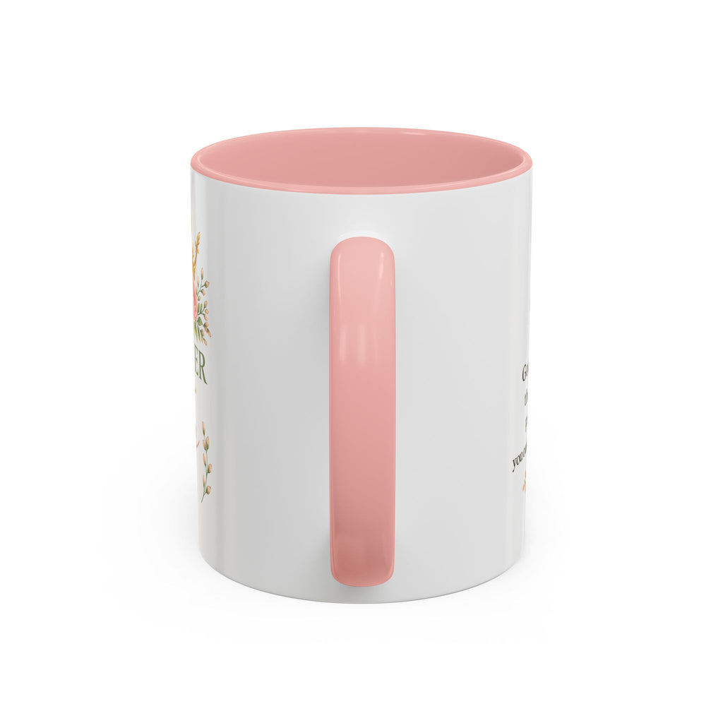 Daughter of the King Accent Coffee Mug | Christian Mug with 1 Peter 2:9 | Faith-Based Gift for Women | Bible Verse Coffee Cup | 11oz & 15oz