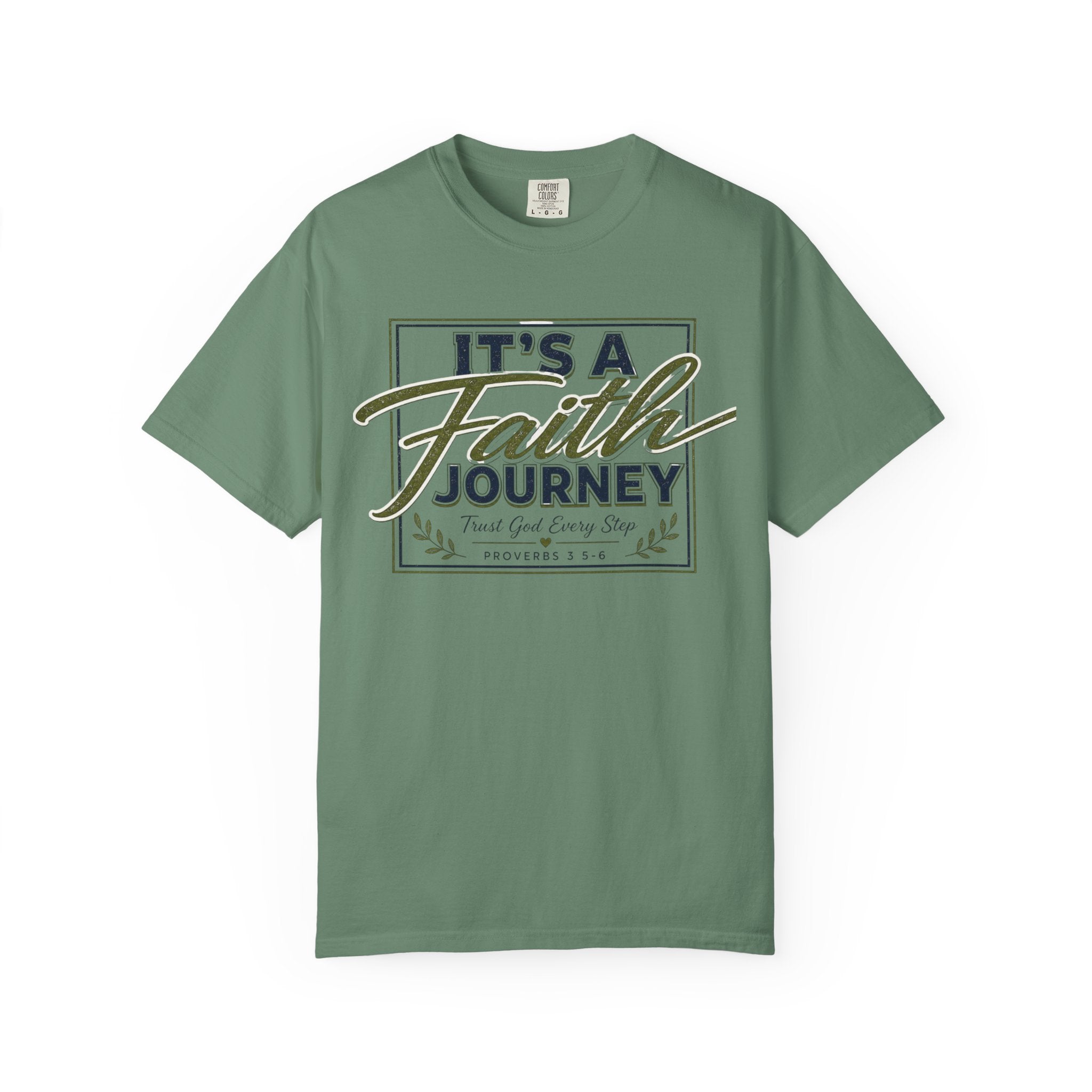 It's a Faith Journey™ Christian T-Shirt | Proverbs 3:5–6 | Comfort Colors® Inspirational Graphic Tee