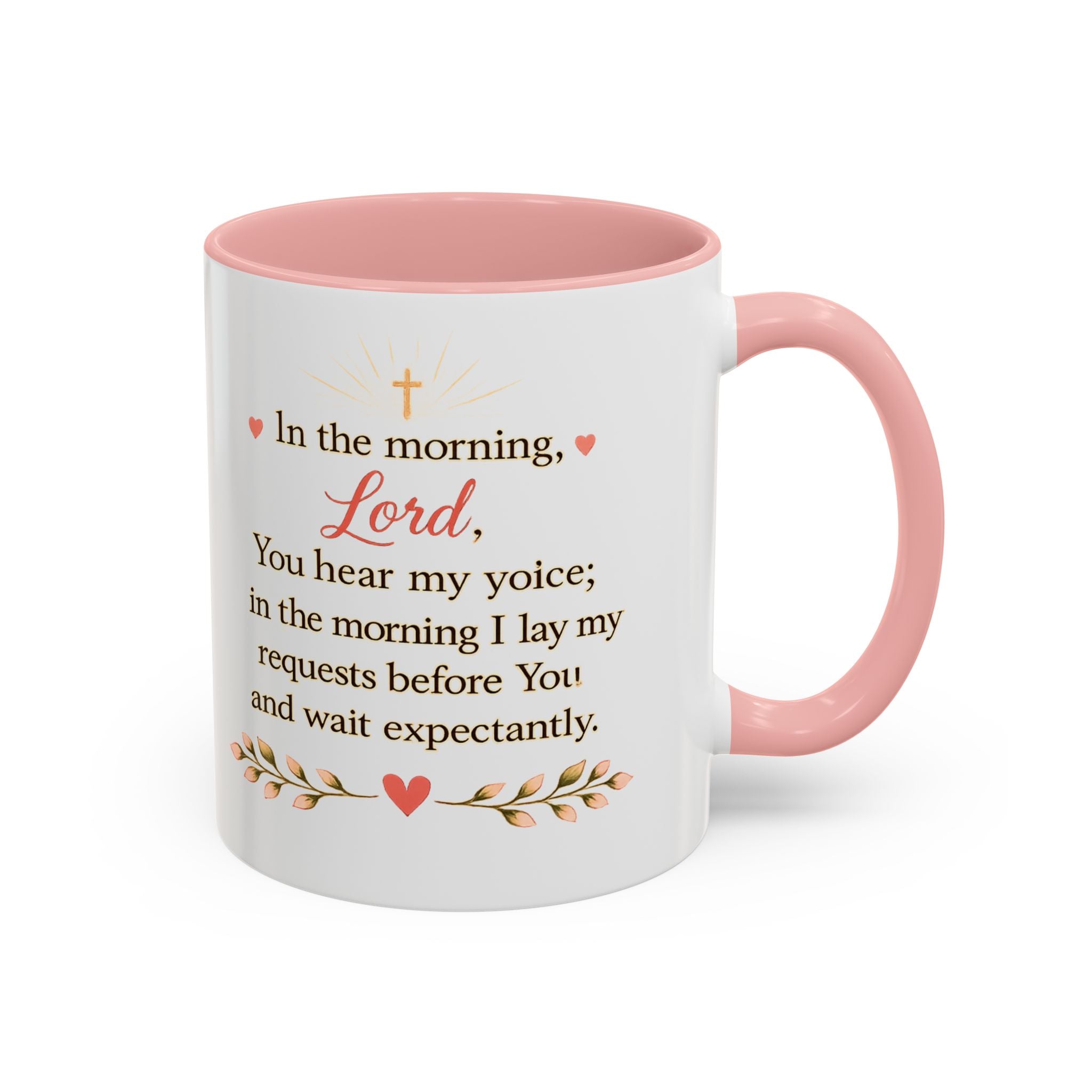 Morning Coffee with God Christian Mug | Psalm 5:3 Bible Verse Coffee Cup | Faith-Based Gift for Women | Christian Devotional Mug
