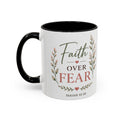 Faith Over Fear Christian Coffee Mug | Isaiah 41:10 Scripture Mug | Inspirational Bible Verse Mug | Christian Gift for Women | Prayer Coffee Cup