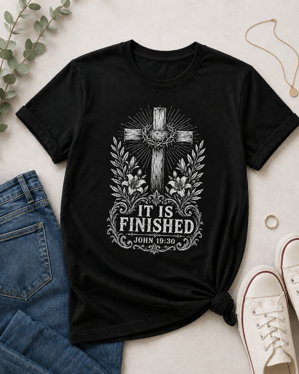 It Is Finished – John 19:30 Christian T-Shirt