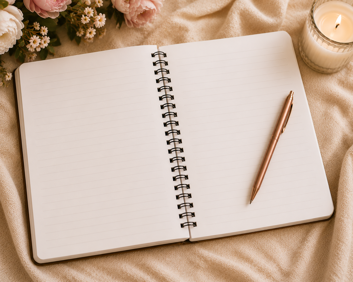 Faith Over Fear Spiral Notebook | Isaiah 41:10 Christian Journal | Bible Study Notebook | Prayer and Sermon Notes | Faith Gift for Women